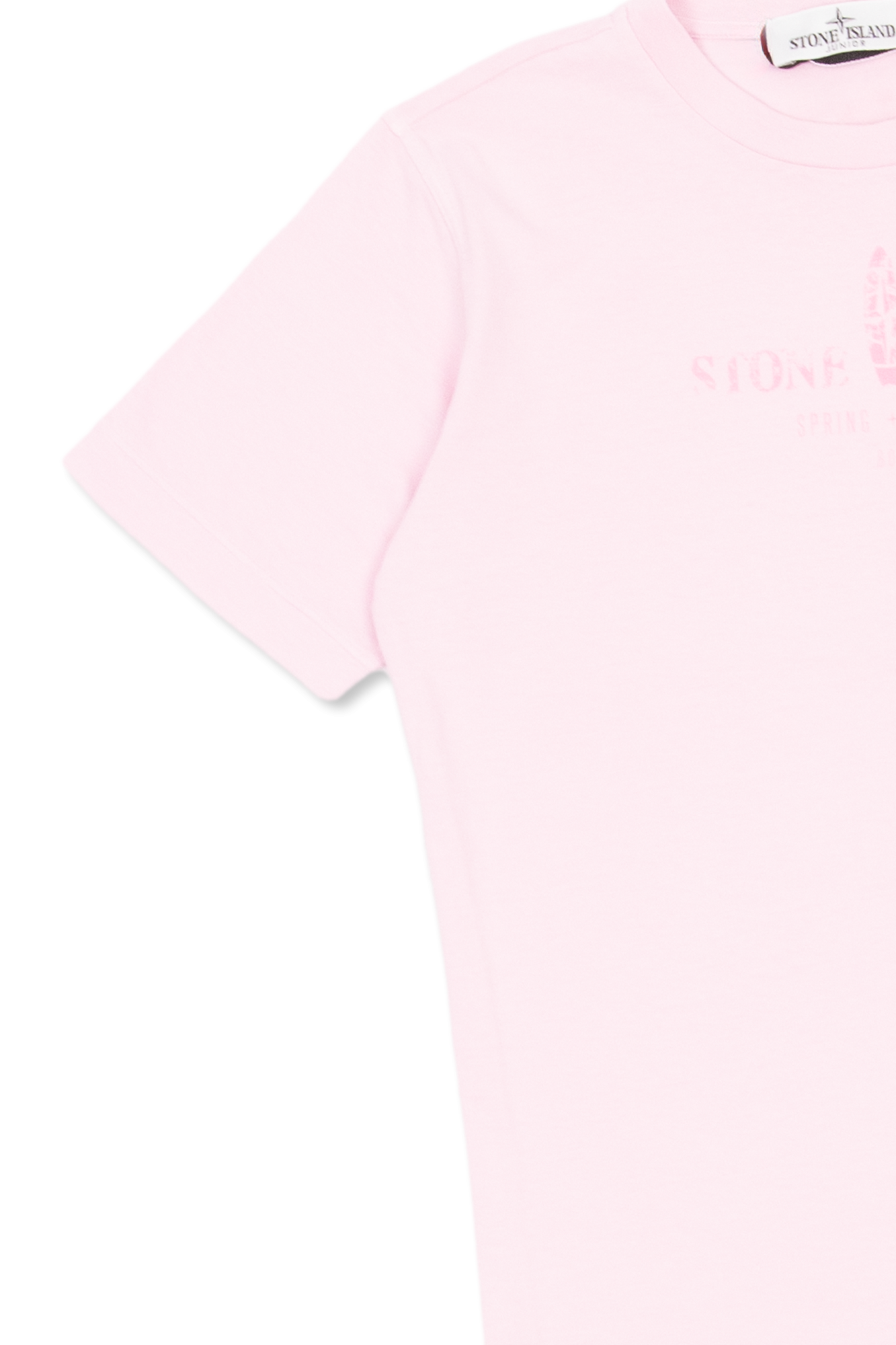 Pink stone island hot sale t shirt